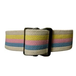 Sammons Preston A7945 Gait‎ Belt 60 Inch Pastel Striped Cotton Webbing Buckle